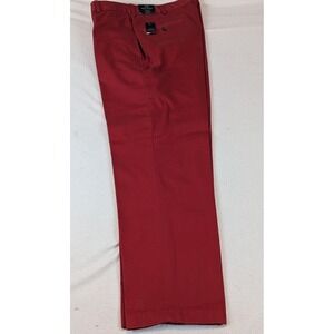 NWT 346 Brooks Brothers Mens Red Chino Flat Front Pants Size 33x30 Old Word